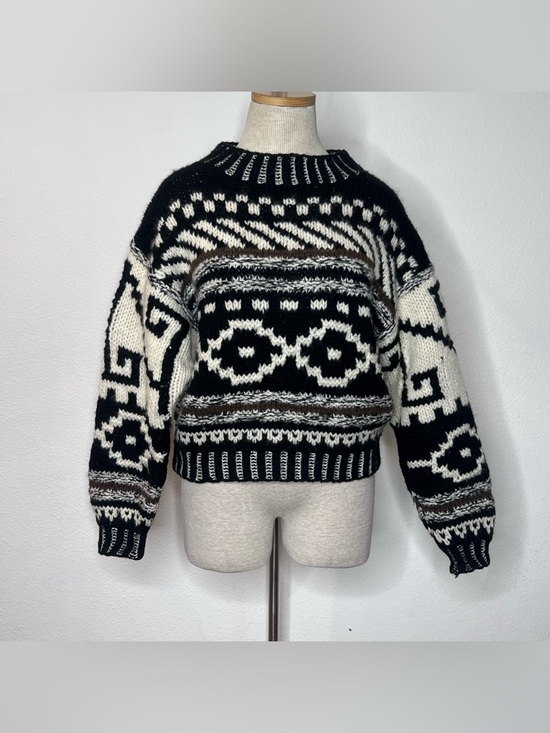 Esprit Sweaters - Esprit Sport Vintage 80’s Wool Tribal Geometric Chunky Sweater